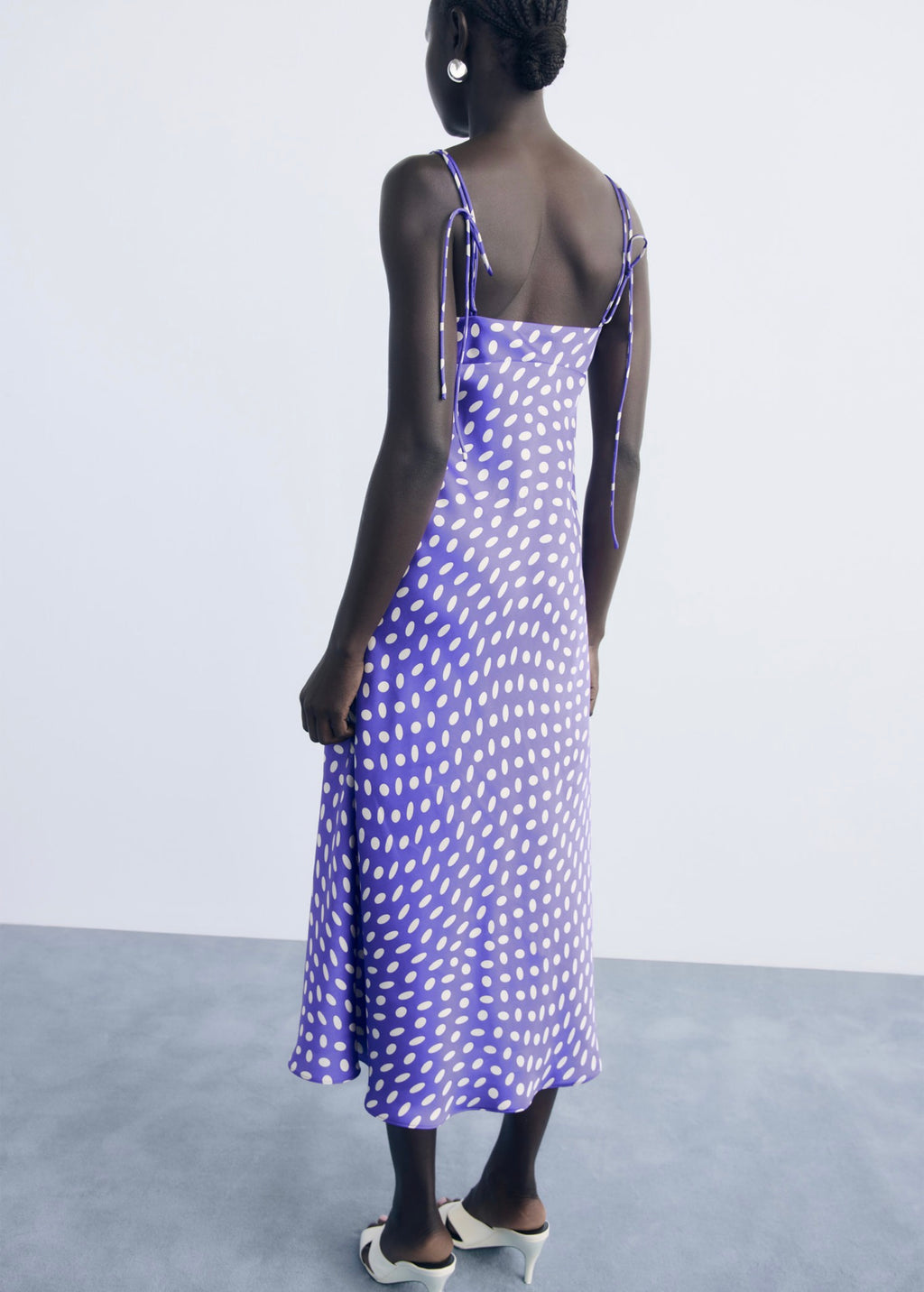 Robe Satinée Pois