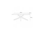 Twist Dining Table - Solid Acacia Wood and Black Metal Legs