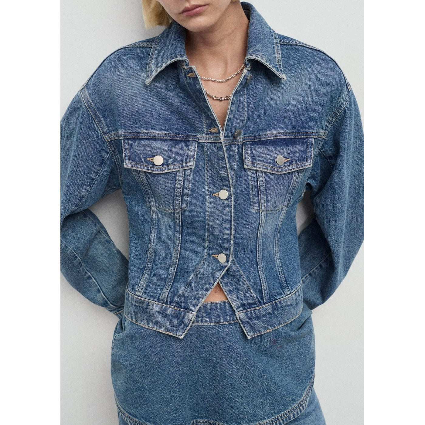 Veste Jean Cintrée À Poches