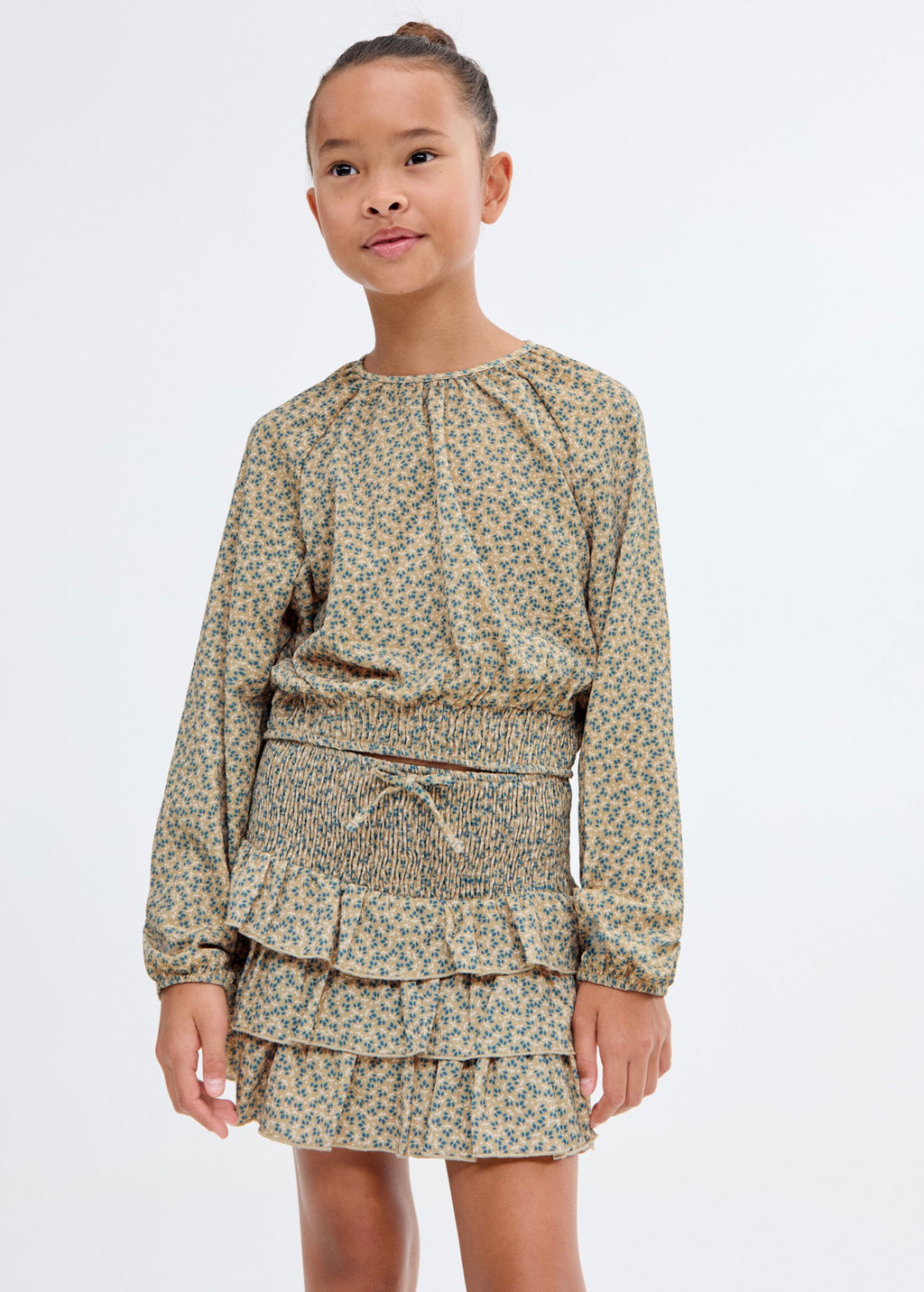 Falda Floriset Verde - Niña