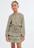 Falda Floriset Verde - Niña