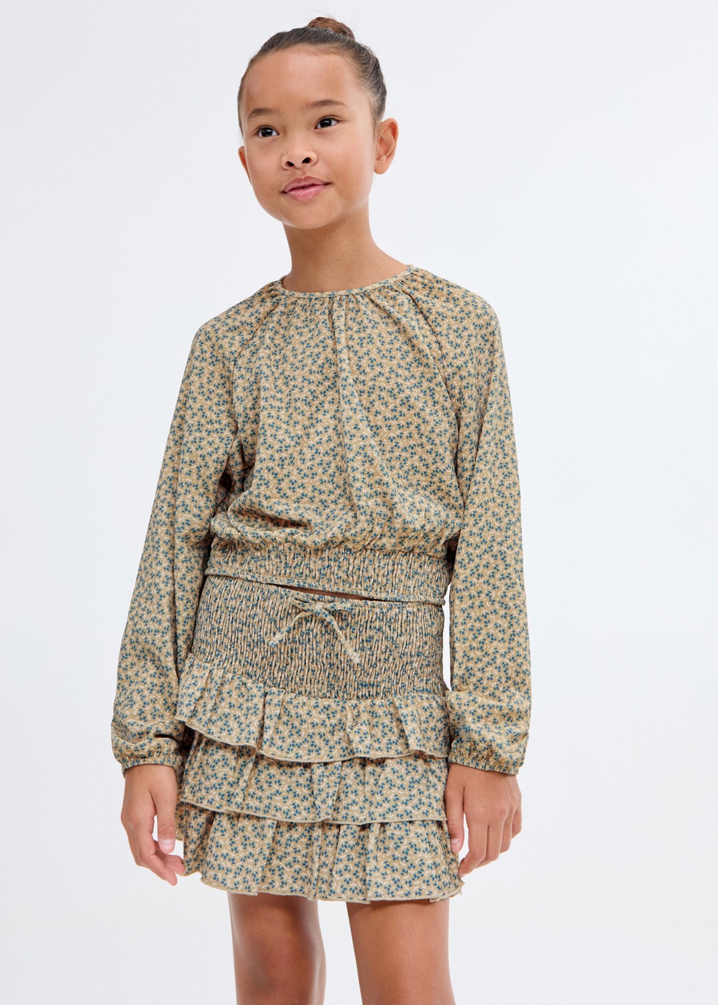 Falda Floriset Verde - Niña