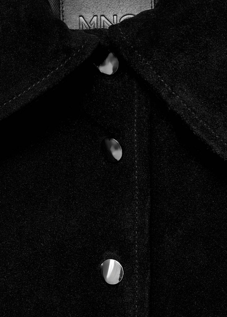 Veste En Cuir Fermeture Par Boutons