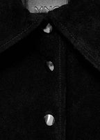 Veste En Cuir Fermeture Par Boutons