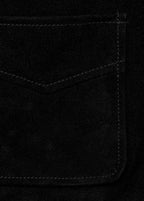 Veste En Cuir Fermeture Par Boutons