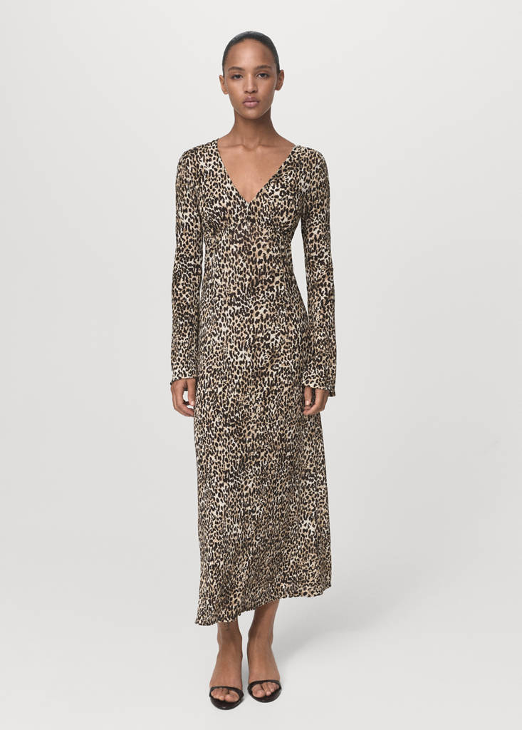 Robe Imprimée Col En V