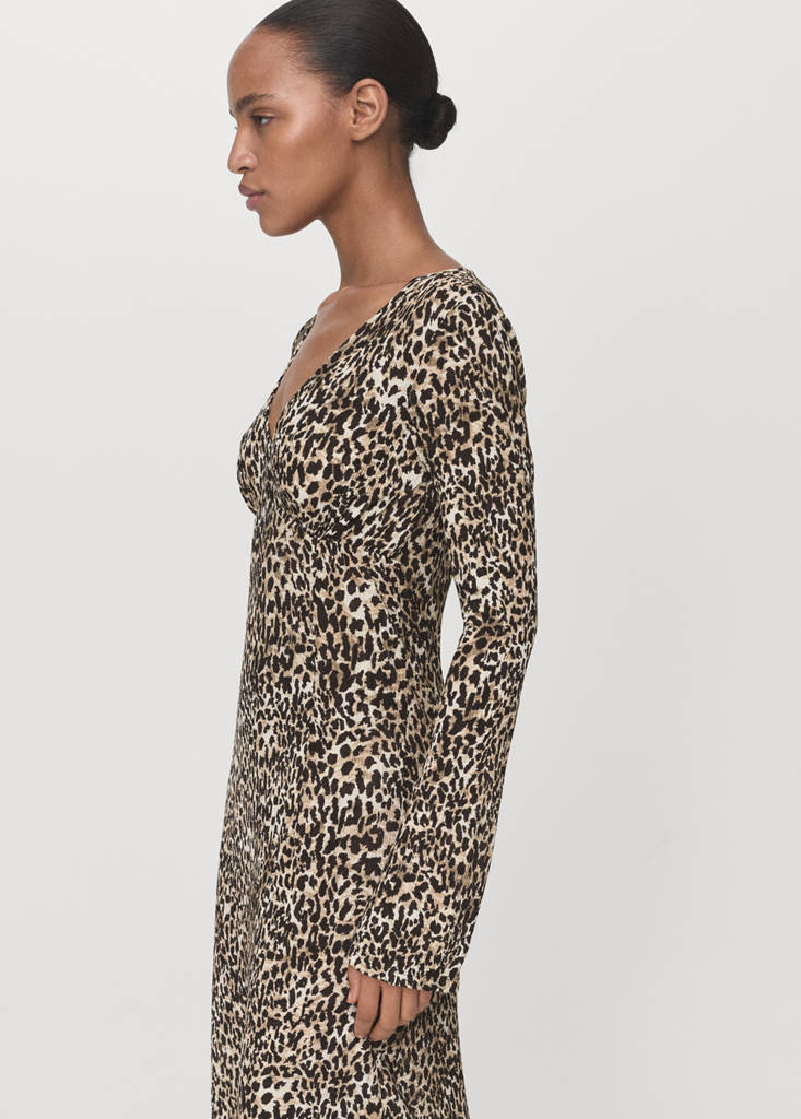Robe Imprimée Col En V