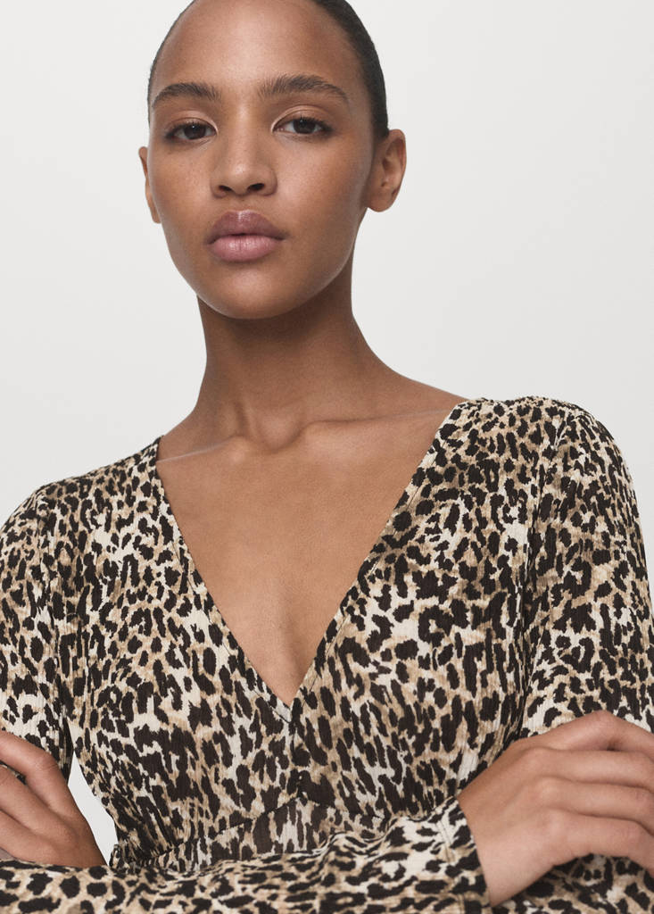 Robe Imprimée Col En V