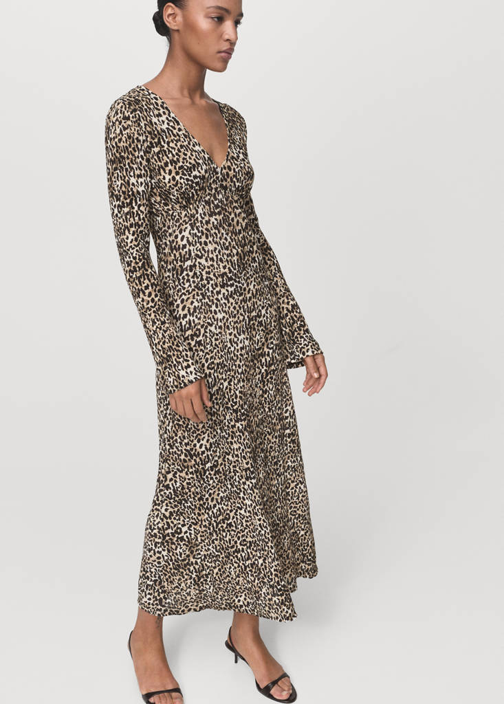 Robe Imprimée Col En V