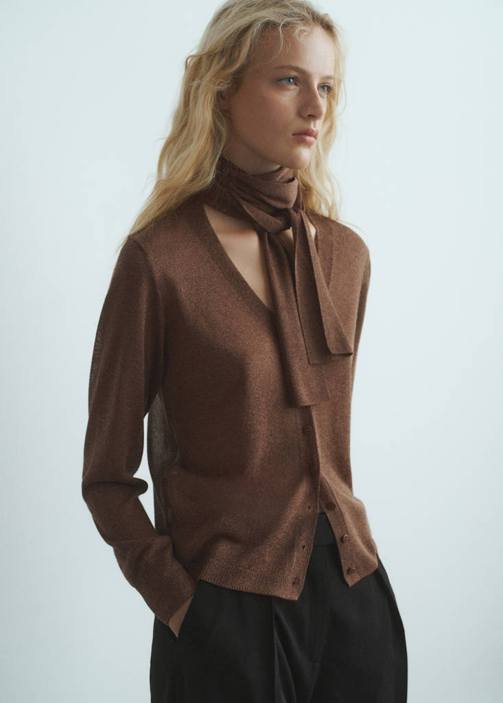 Cardigan Maille Fine Foulard