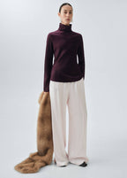 Blouse Satinée Col Roulé