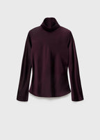 Blouse Satinée Col Roulé