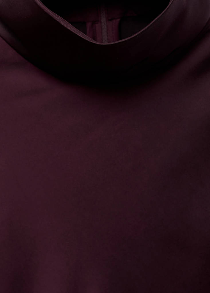 Blouse Satinée Col Roulé