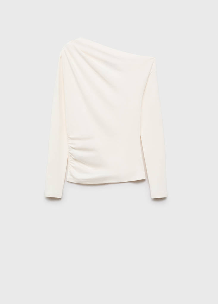 T-Shirt Manches Longues Col Asymétrique