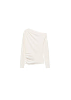 T-Shirt Manches Longues Col Asymétrique