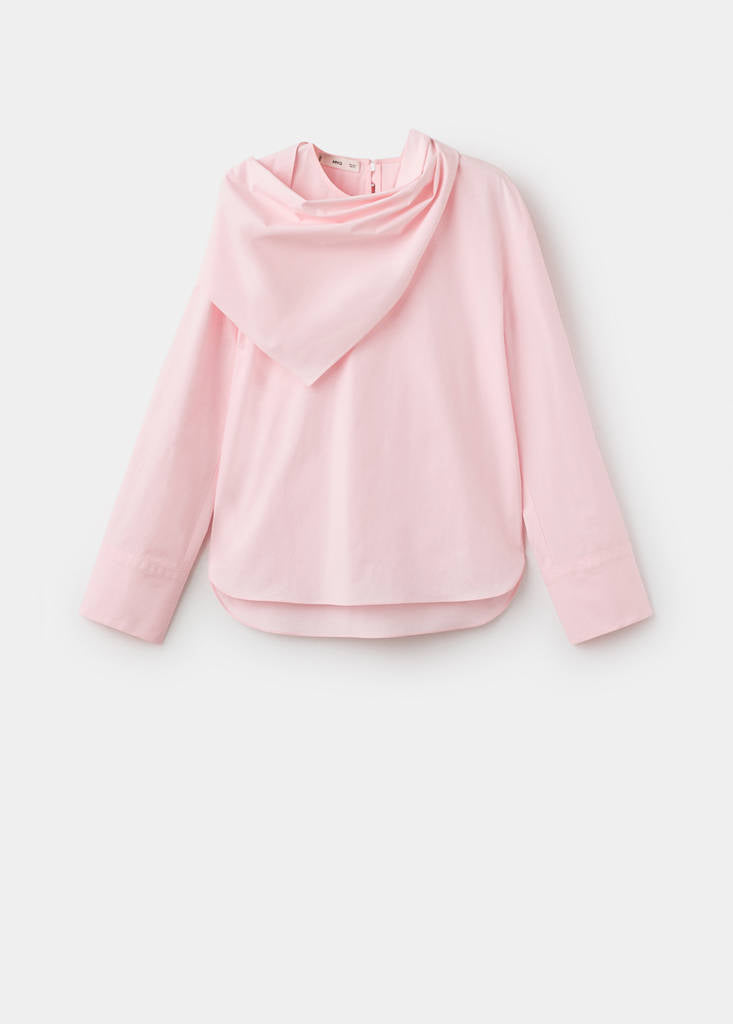 Blouse En Popeline Avec Foulard