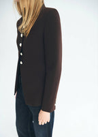 Veste À Col Officier Boutons Bijoux