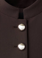 Veste À Col Officier Boutons Bijoux