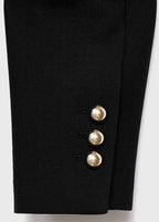 Veste À Col Officier Boutons Bijoux