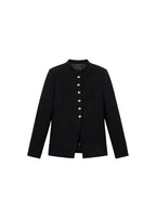 Veste À Col Officier Boutons Bijoux