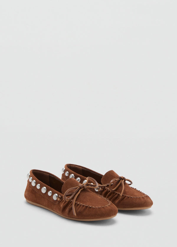 Mocassins En Daim À Clous