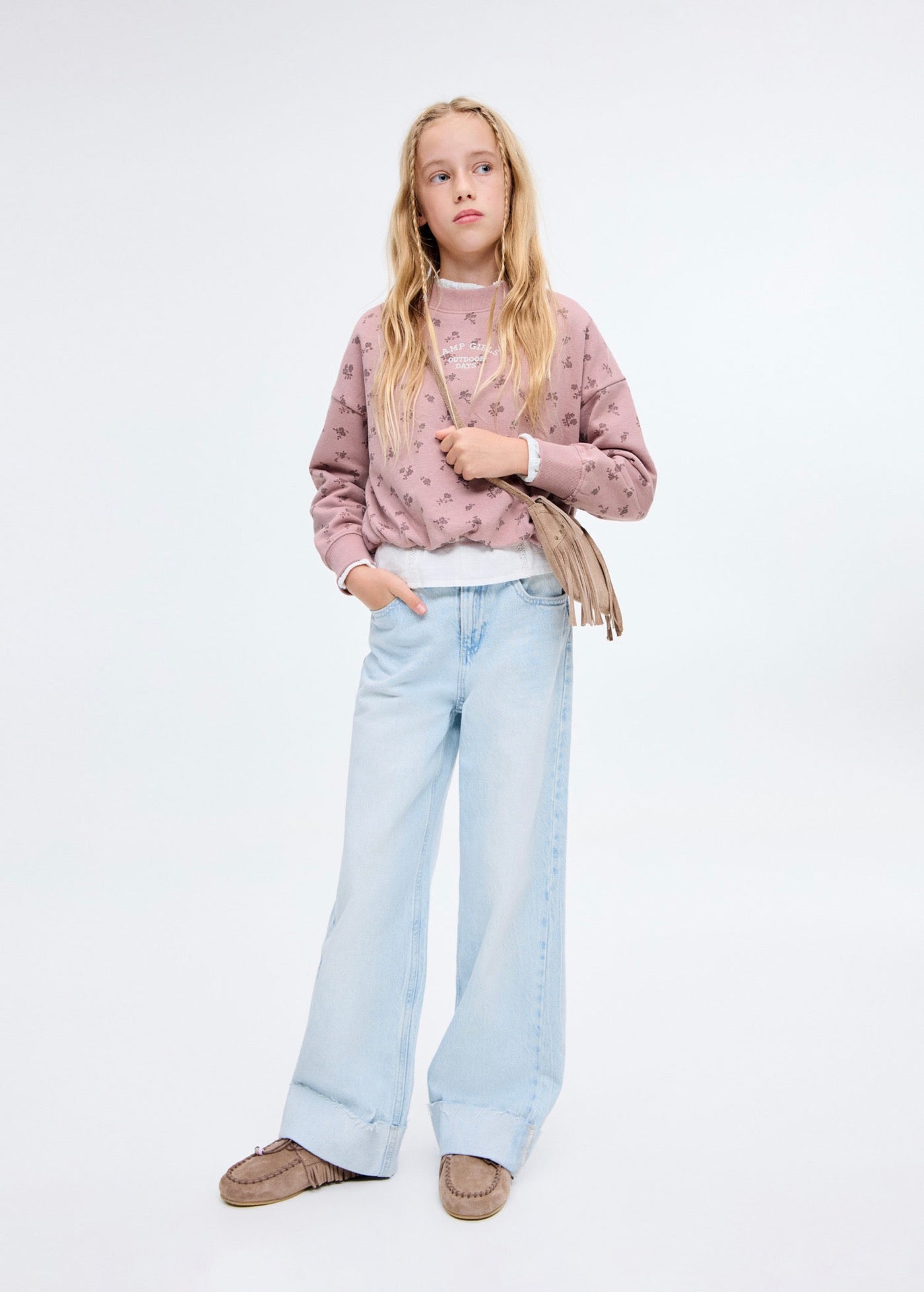 Sweat Camp Rose - Fille