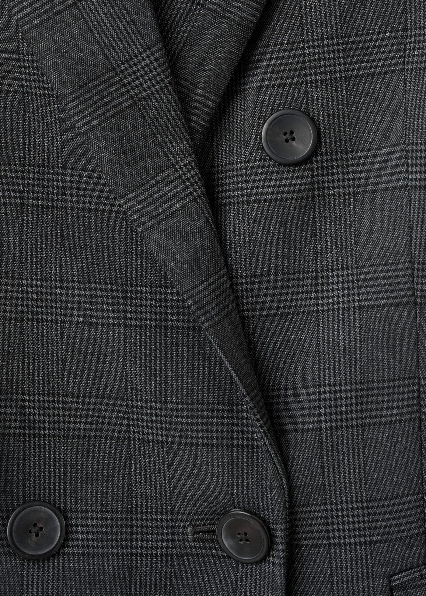 Blazer Costume À Carreaux Double Boutonnage
