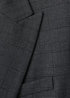 Blazer Costume À Carreaux Double Boutonnage