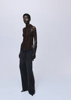 Top Brillant Avec Foulard