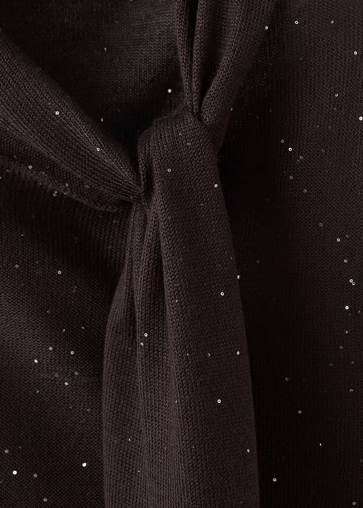 Top Brillant Avec Foulard