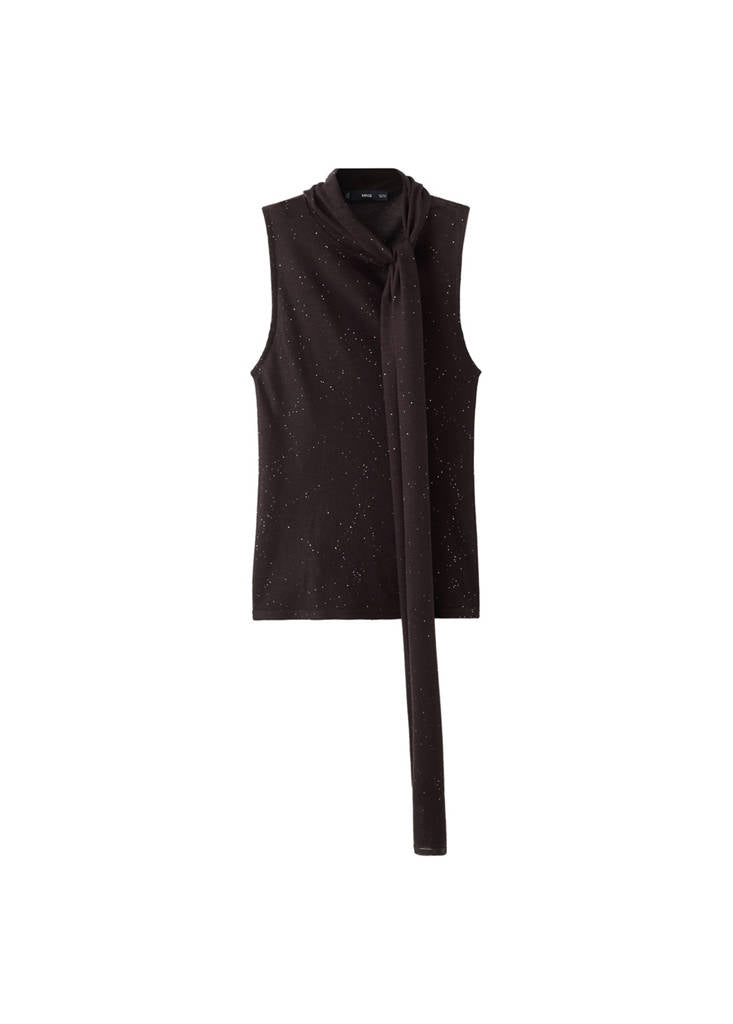 Top Brillant Avec Foulard
