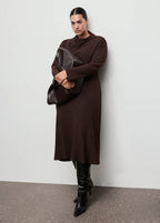 Robe Froncée Avec Col Drapé