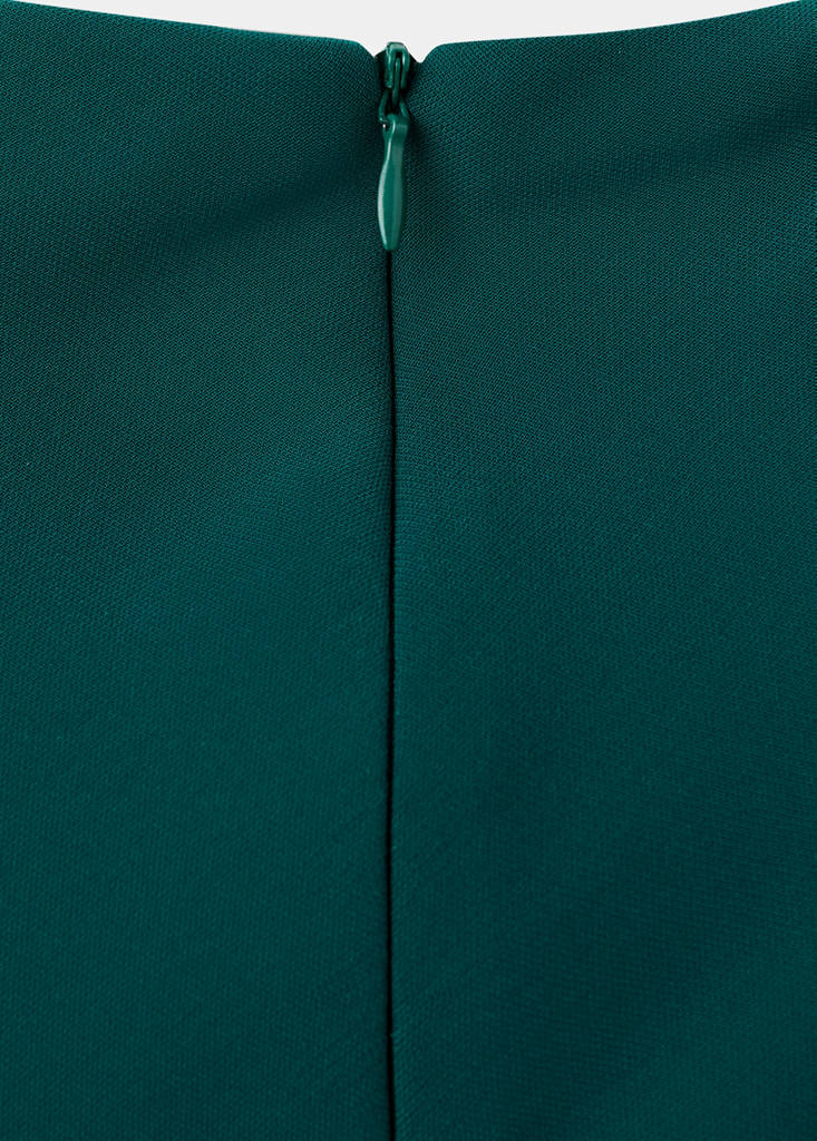 Robe Froncée Avec Col Drapé