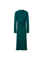 Robe Froncée Avec Col Drapé
