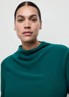 Robe Froncée Avec Col Drapé