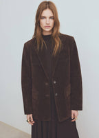Blazer Droit Daim