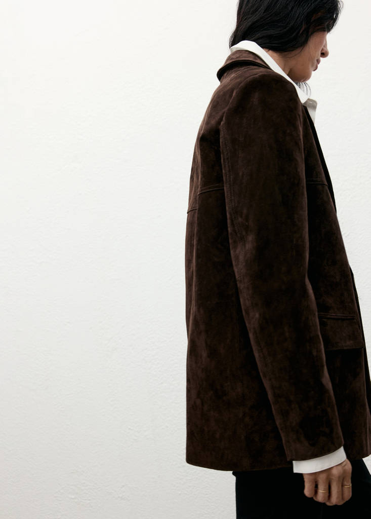 Blazer Droit Daim