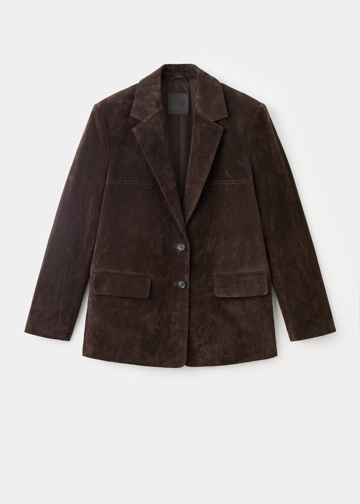 Blazer Droit Daim
