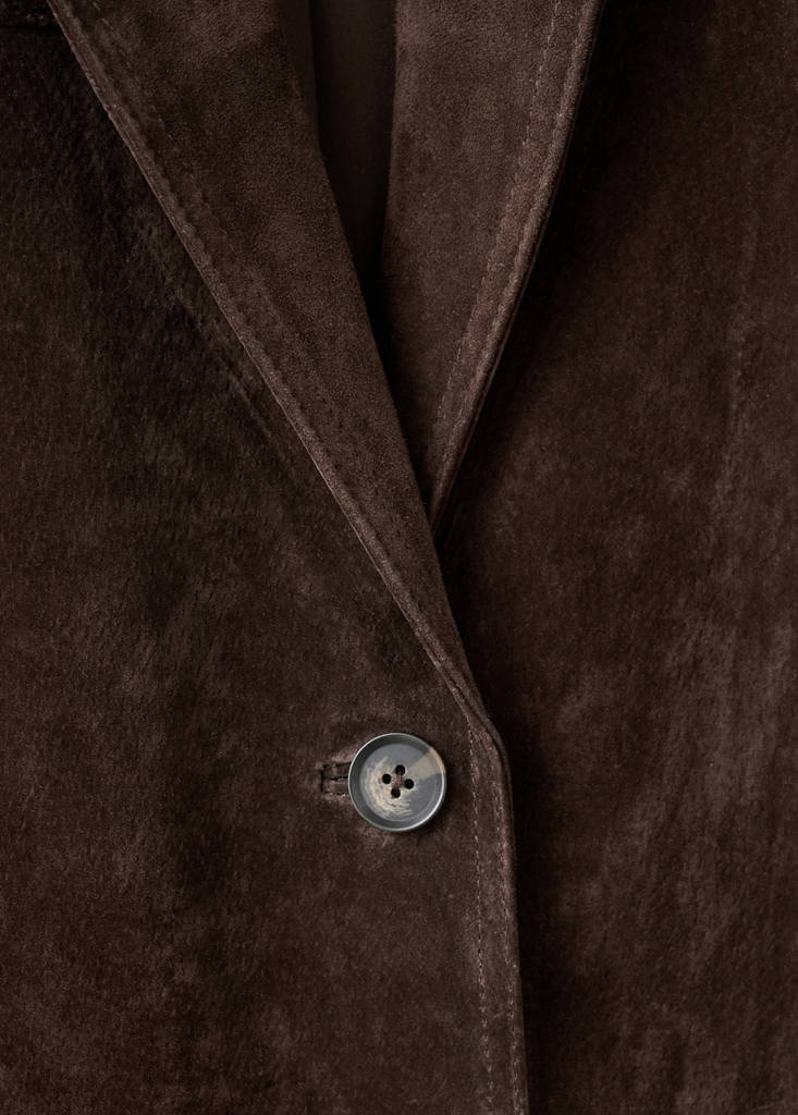 Blazer Droit Daim