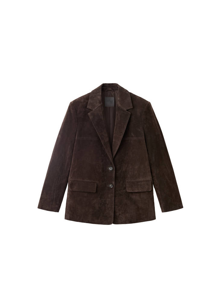 Blazer Droit Daim