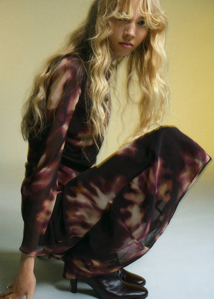 Robe Froncée Tie-Dye
