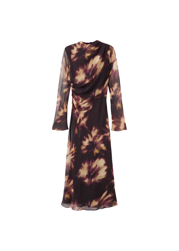 Robe Froncée Tie-Dye