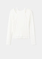 T-Shirt Maille Côtelée Combiné