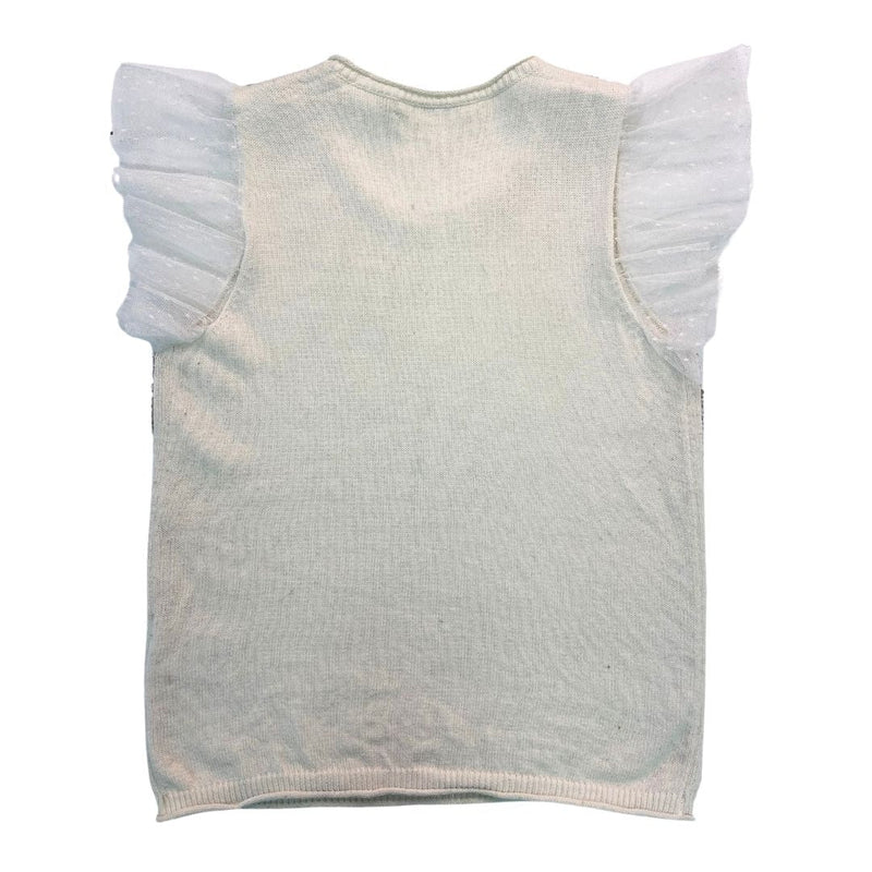 Bonpoint - Top Effet Pull Beige À Sequins Reversibles - 8 Ans