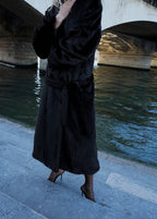 Manteau Fausse Fourrure Avec Ceinture