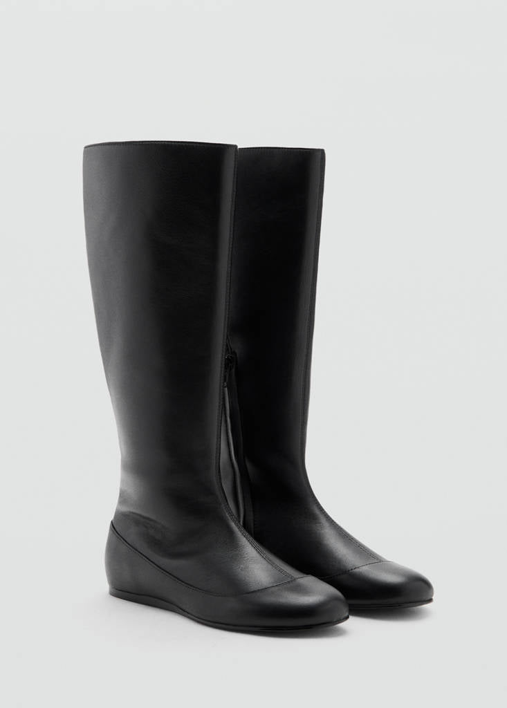 Bottes Cuir Design Combiné