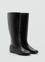 Bottes Cuir Design Combiné