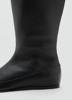Bottes Cuir Design Combiné