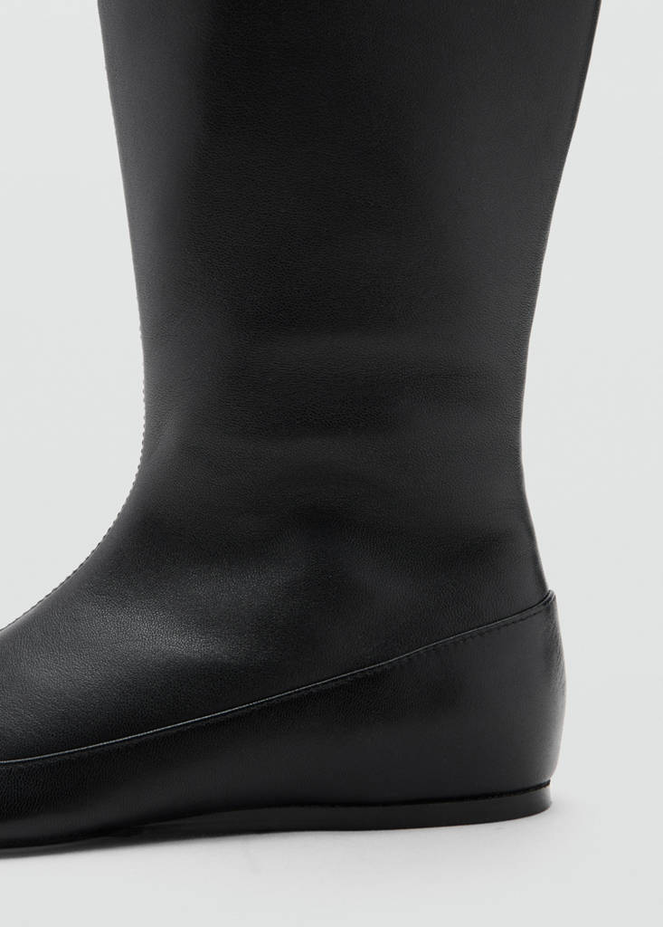Bottes Cuir Design Combiné