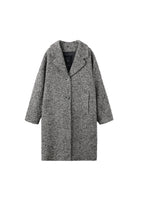 Manteau Chiné Col Fausse Fourrure